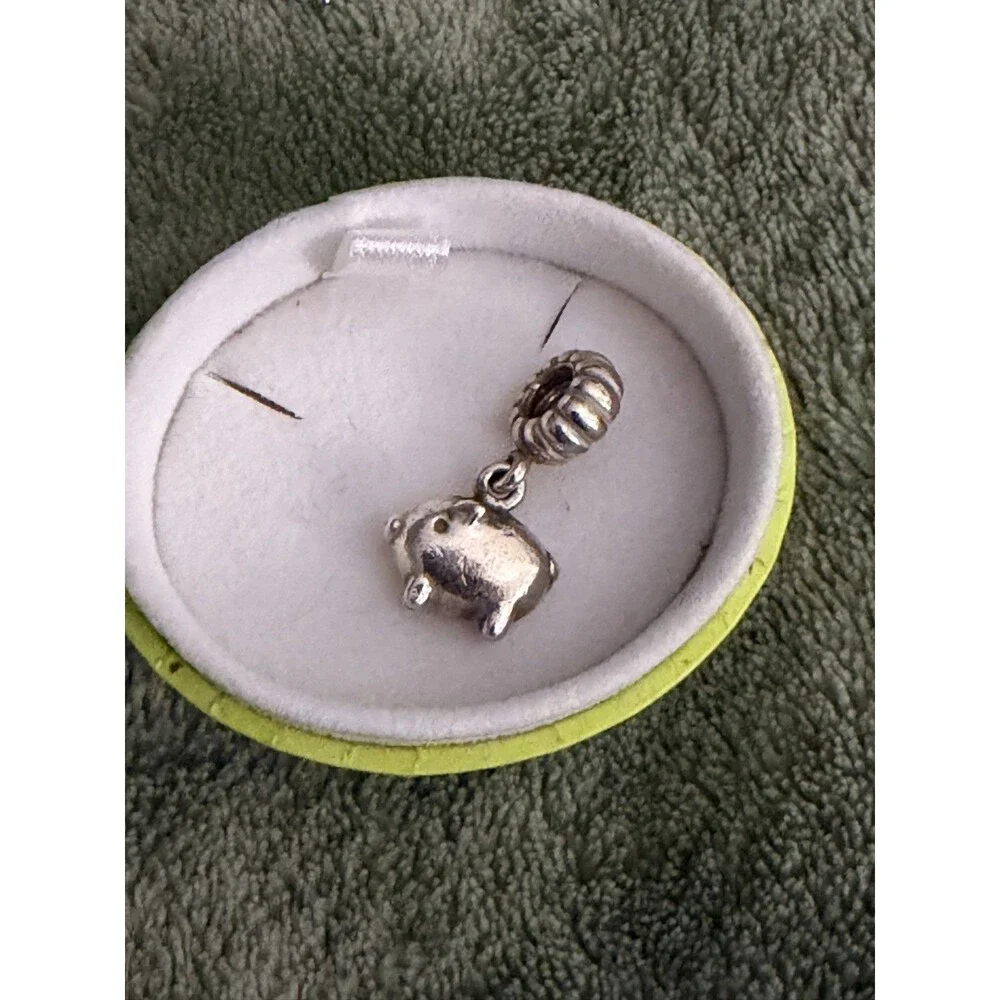 Authentic Sterling Silver Retired PIG Pandora Zodiac Year of the Pig Charm